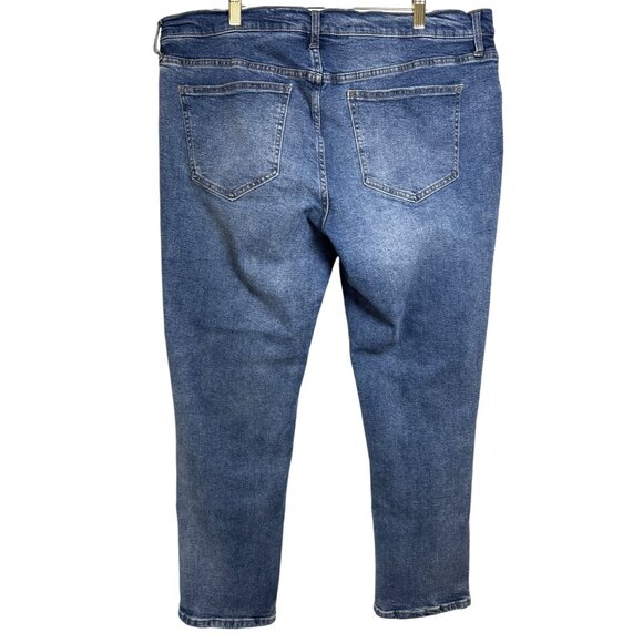 Oliver Logan Mens Jeans 34 X 32 Vintage Worn Med Wash Button Fly Straight Leg - Picture 8 of 12